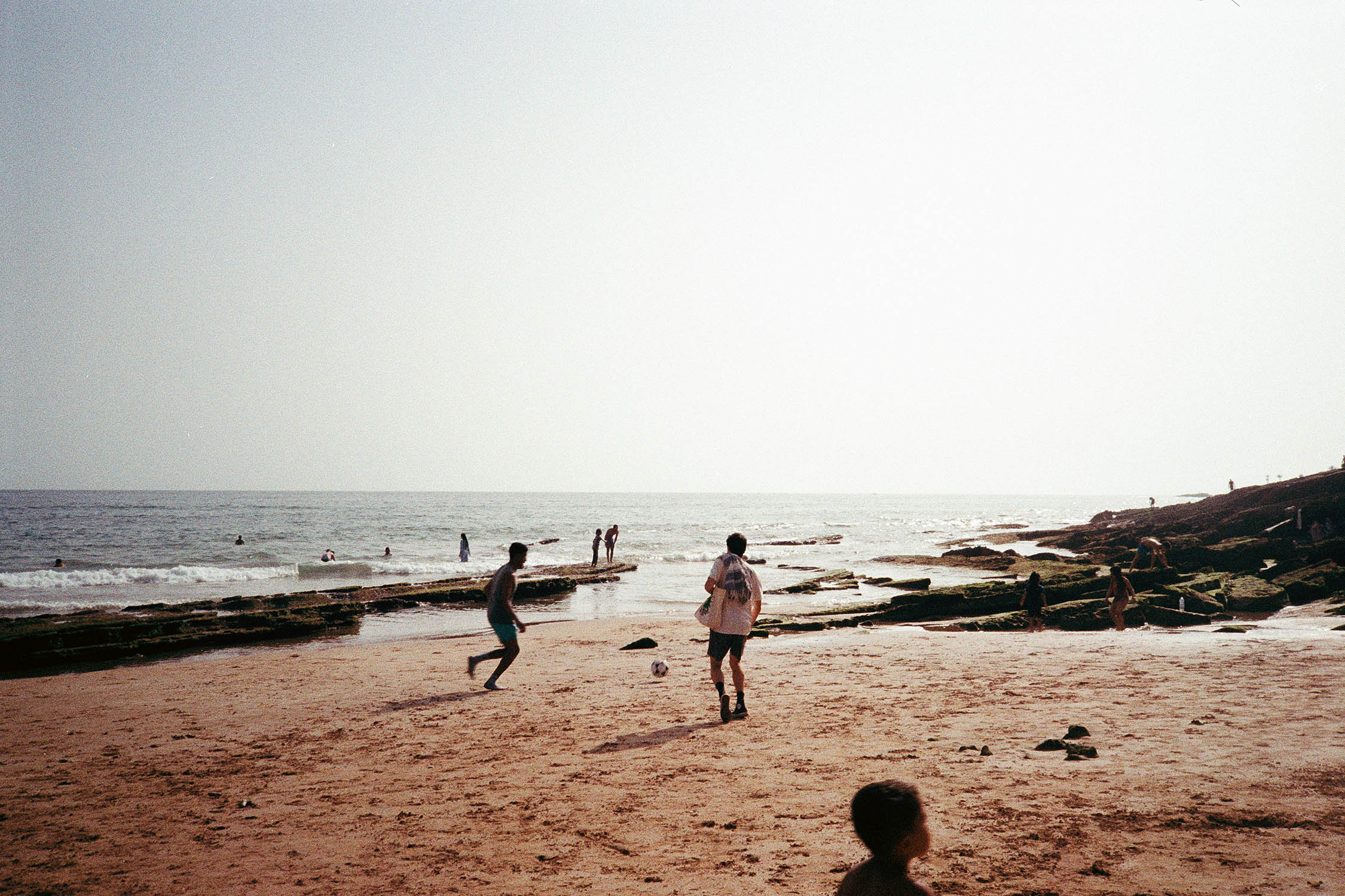 at the beach in taghazout in morocco