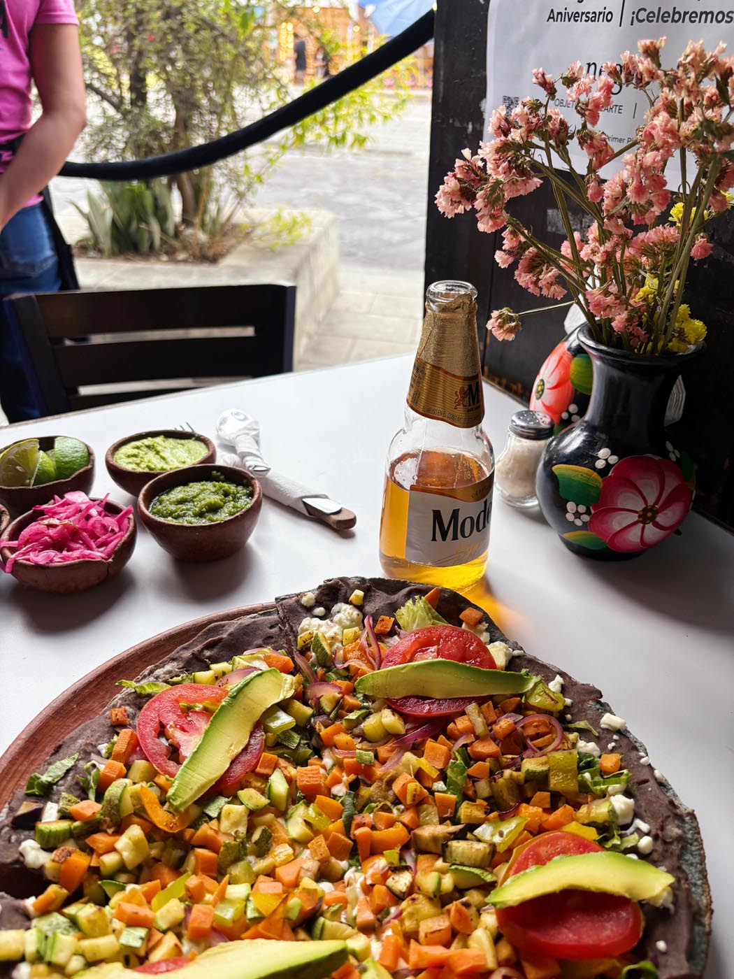 La Popular in Oaxaca for vegetarian Tlayuda